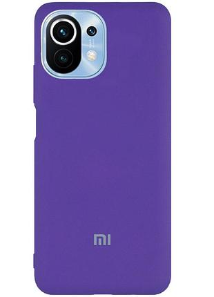 Чохол silicone case premium для xiaomi mi 11 lite ultraviolet (07) фіолетовий