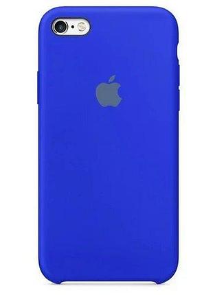Чехол silicone case для iphone 6/6s shiny blue электрик