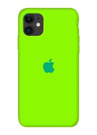 Чехол silicone case для iphone 12 party green салатовый