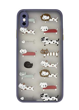 Чохол протиударний для iphone x/xs (04) cats коти