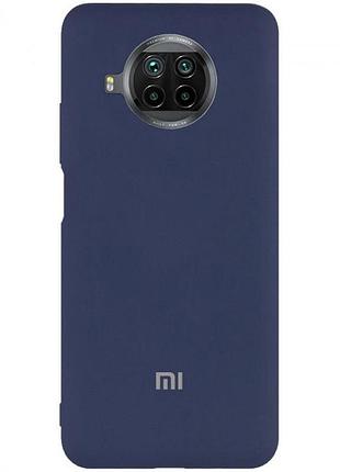 Чехол silicone case premium для xiaomi mi 10t lite dark blue (08) темно синий