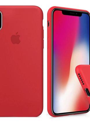 Чехол silicone full case для iphone xs max red красный
