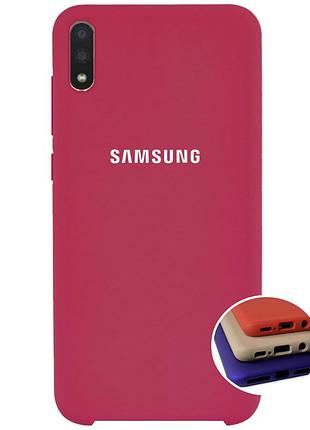 Чехол silicone full case для samsung a01 (23) rose red бордовый