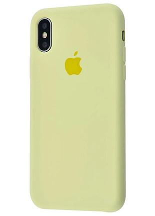 Чохол silicone case для iphone xs max mellow yellow жовтий