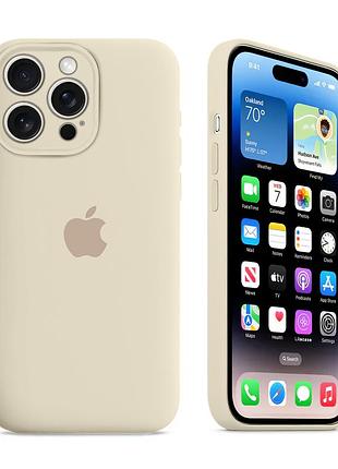 Чохол із захистом камери kassel silicone camera protective для iphone 14 pro max (11) молочний antique white