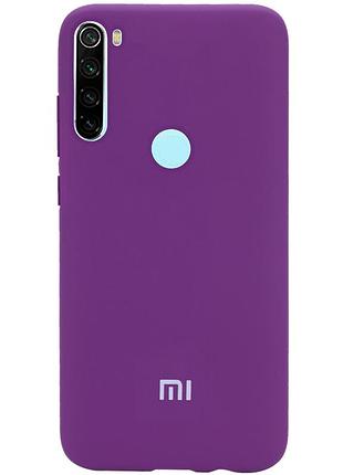 Чехол silicone case для xiaomi redmi note 8 (09) purple фиолетовый