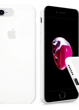 Чехол silicone full case для iphone 8 plus white белый