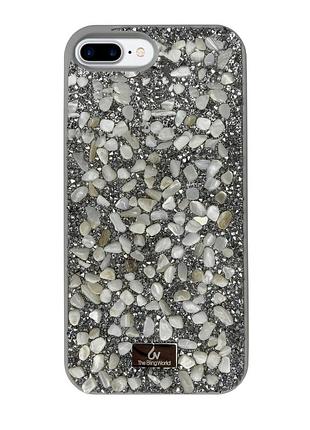 Чехол diamond the bling world case для iphone 8 plus (02) silver stone серебряный камень