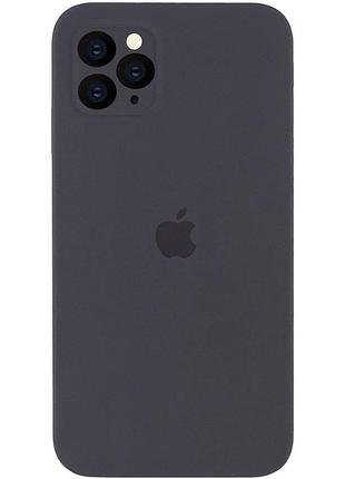Чехол silicone full case camera square (квадратные) для iphone 11 pro dark grey (29) темно серый