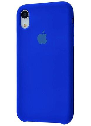 Чехол silicone case для iphone xr shiny blue электрик