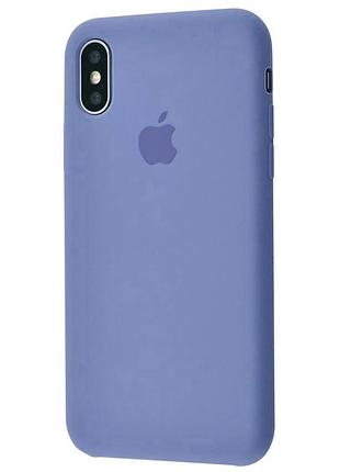 Чохол silicone case для iphone xs max lavander grey лаванда сірий