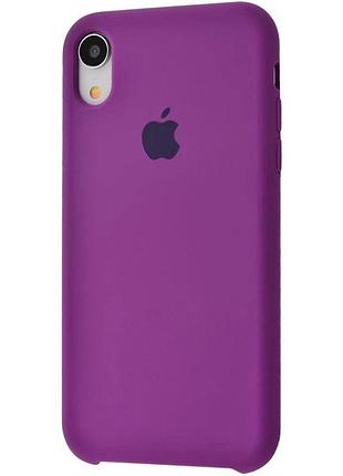 Чехол silicone case для iphone xr purple фиолетовый