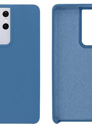 Чехол silicone case camera protective для samsung s22 ultra (10) cиний azure