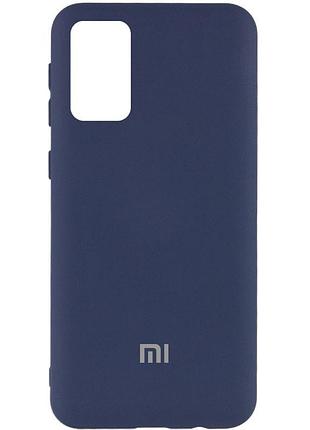 Чехол silicone case camera protective для xiaomi redmi note9t dark blue (08) темно синий