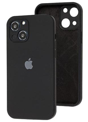 Чехол silicone full case camera protective для iphone 14 plus black (25) чёрный