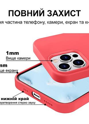 Чехол kassel silicone full case protective для iphone 16 pro max с микрофиброй коралловый coral 4