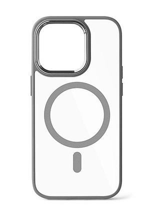 Чехол crystal shadow with magsafe для iphone 15 pro max - clay