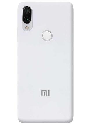 Чехол silicone case premium для xiaomi redmi 7 white (09) белый