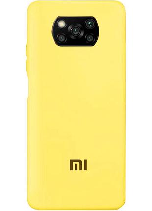 Чохол silicone case premium для xiaomi poco x3 yellow (20) жовтий