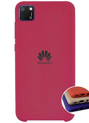 Чехол silicone full case для huawei y5p 2020 (23) rose red бордовый