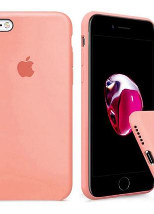 Чехол silicone full case для iphone 6 plus/6s plus peach персиковый
