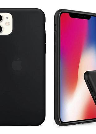 Чохол silicone full case для iphone 11 black чорний