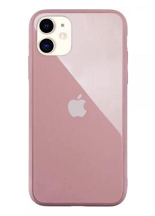 Чехол стеклянный glass case для iphone 11 (14) blueberry черника