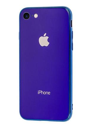 Чехол стеклянный glass case se 2020 (13) shiny blue ярко синий