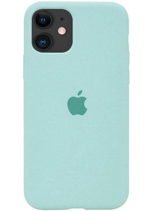 Чехол silicone case для iphone 11 turquoise светло зеленый