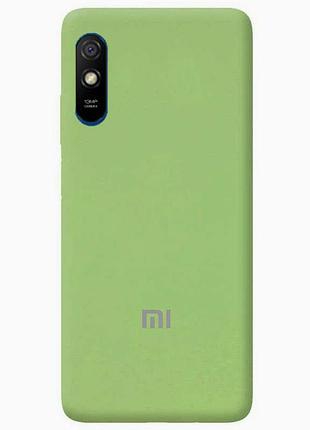 Чехол silicone case premium для xiaomi redmi 9a mint (19) мятный