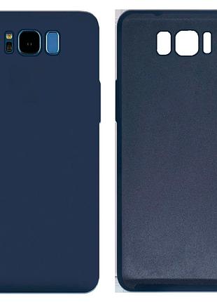 Чехол silicone case camera protective для samsung s8 plus (08) темно синий dark blue