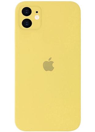 Чехол silicone full case camera square (квадратные) для iphone 11 yellow (07) желтый