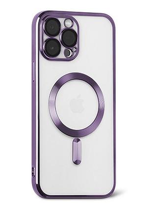 Чехол electroplated сase with magsafe для iphone 12 pro max - elderberry