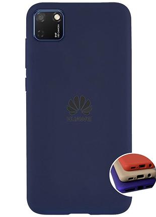 Чехол silicone full case для huawei y5p 2020 (28) dark blue темно синий