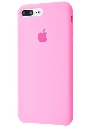 Чехол silicone case для iphone 7 plus light pink розовый