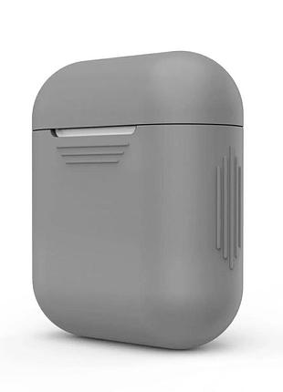 Чехол silicone case soft для airpods gray (29) серый
