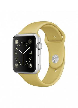 Силиконовый ремешок для apple watch 42mm/44mm/45mm gold золотой