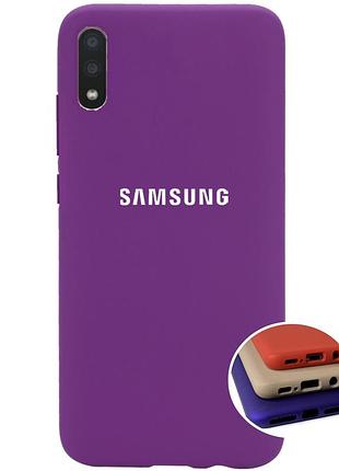 Чехол silicone full case для samsung a01 (09) purple фиолетовый