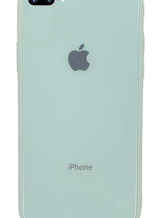 Чехол стеклянный glass case для iphone 8 plus (11) marine бирюзовый