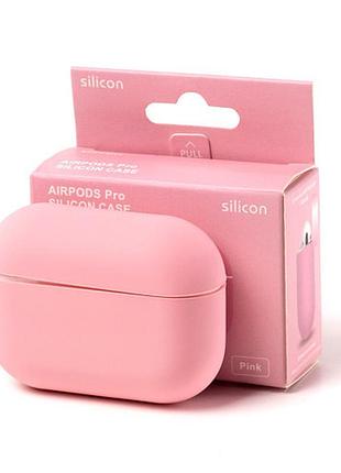 Чехол силиконовый для airpods 3 противоударный с защитой от ударов розовый