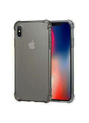 Чехол прозрачный black strong для iphone xs max черный