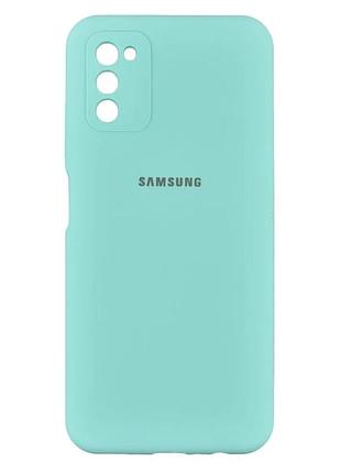 Чохол silicone case для samsung premium a03s mint (19) м'ятний