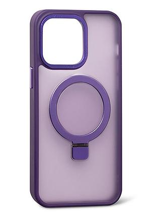Чехол frosted case magsafe ring для iphone 14 - elderberry