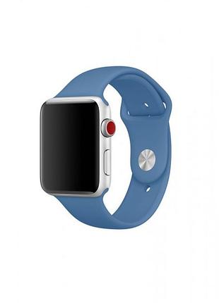 Силиконовый ремешок для apple watch 42mm/44mm/45mm azure синий