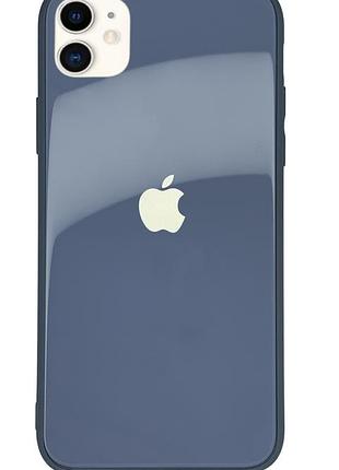 Чехол стеклянный glass case для iphone 11 (10) lavender gray лавандо серый