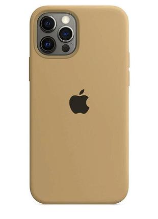 Чехол silicone case для iphone 12 pro max gold песочный
