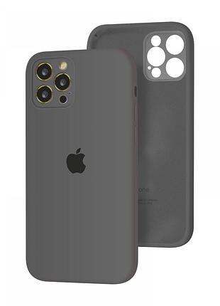 Чехол silicone full case camera protective для iphone 14 pro dark grey (29) темно серый
