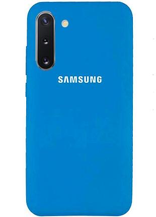 Чохол silicone case для samsung premium note 10 blue (16) синій