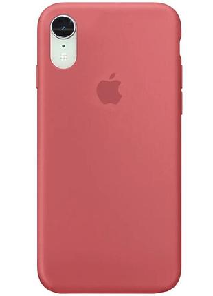 Чехол silicone case для iphone xr camelia светло красный