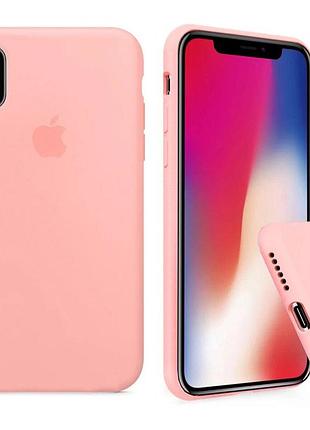 Чехол silicone full case для iphone x/xs grapefruit грейпфрут